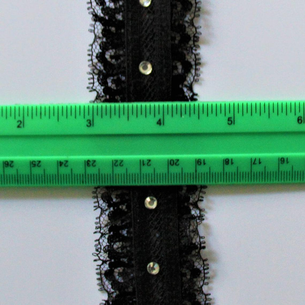 Rhinestone Choker. Black Lace Reversible Choker. Adjustable