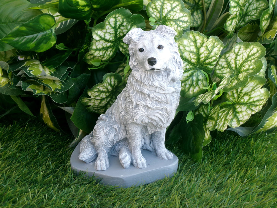 Border Collie Statue 4x5x75" High Solid Concrete