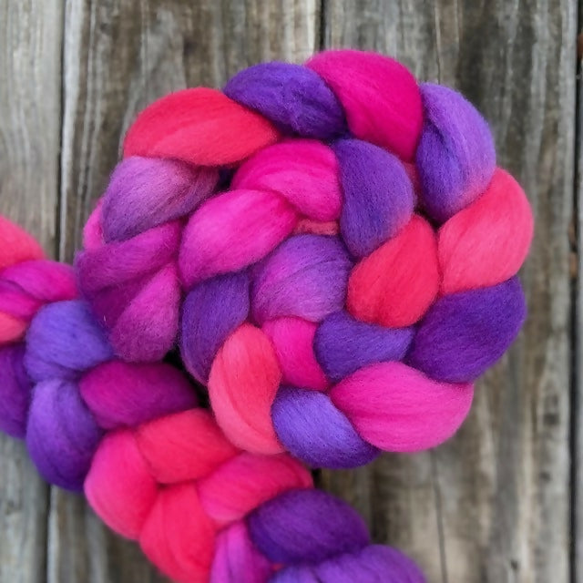 "Tropical" hand dyed Cormo wool