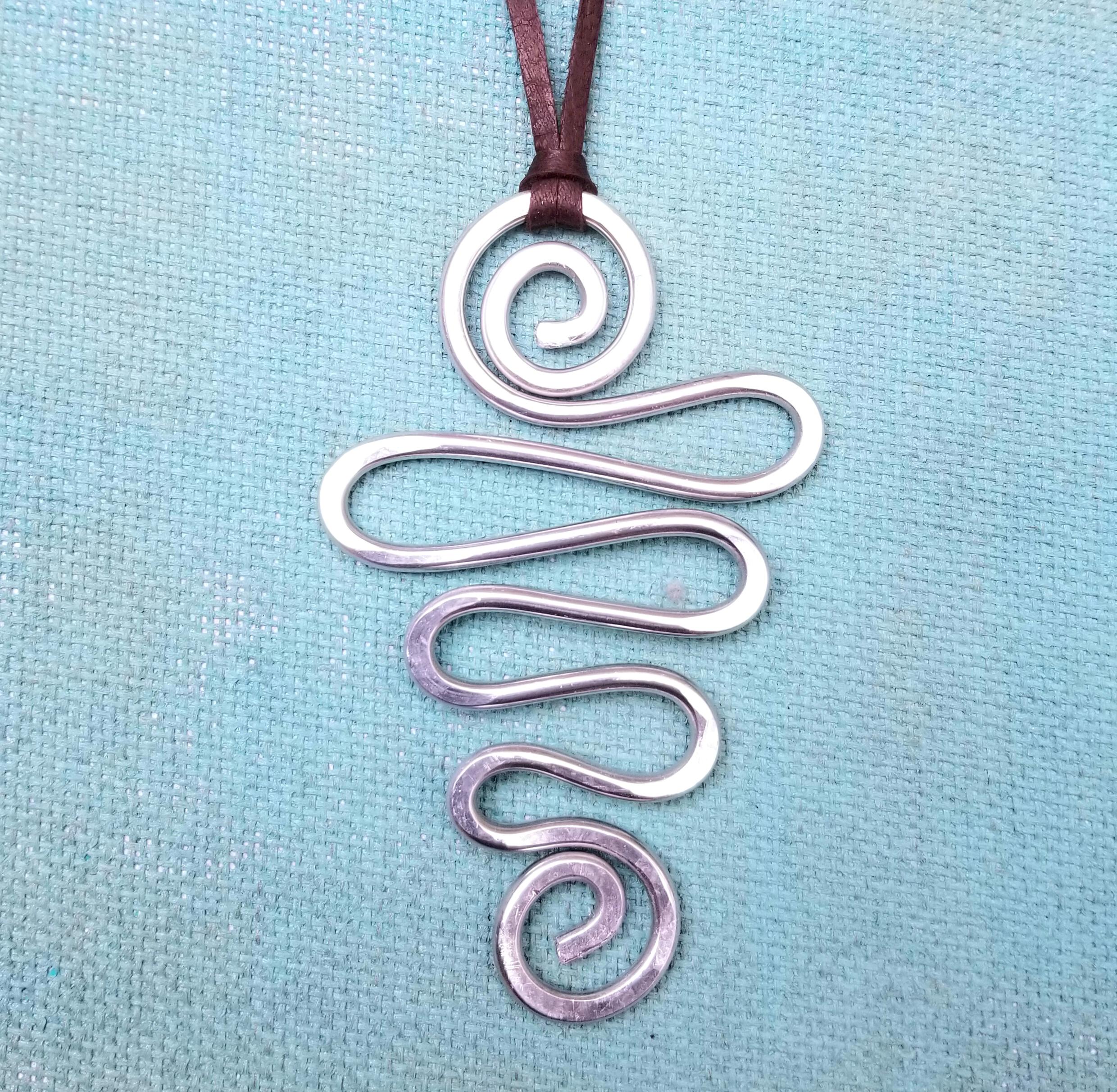 Christmas Tree Necklace - Swirl Christmas Tree Necklace - Swirl Artsy Necklace