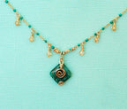 Aventurine & Crystal Necklace - Swirl Crystal Necklace with Aventurine