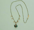 Aventurine & Crystal Necklace - Swirl Crystal Necklace with Aventurine