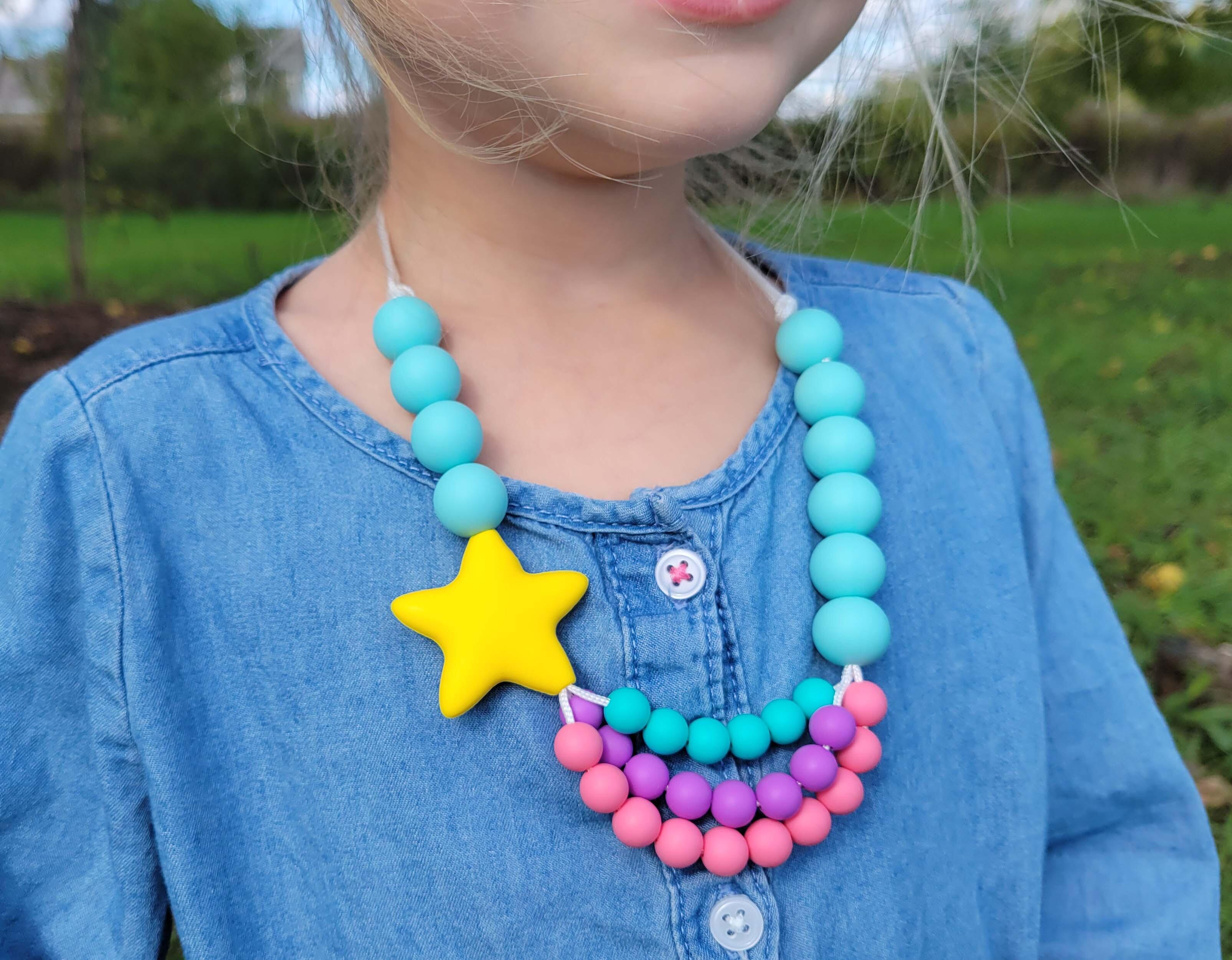 Kids Shooting Star Necklace made from Silicone Beads