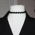 Black Choker. Beautiful black adjustable choker with lobster claw clasp. 13.25 - 15.5 inches long × 7/16 inch wide