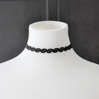 Black Choker. Beautiful black adjustable choker with lobster claw clasp. 13.25 - 15.5 inches long × 7/16 inch wide