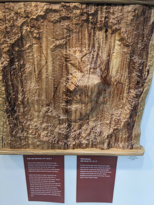 Mars Gale Crater Carving in Cedar