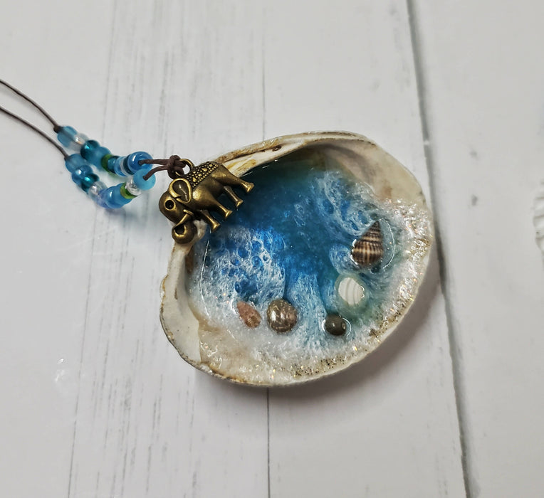 Natural Seashell Resin Ocean Ornament - Your choice!