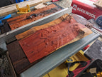 Mars Jezero Crater Carving in Cedar