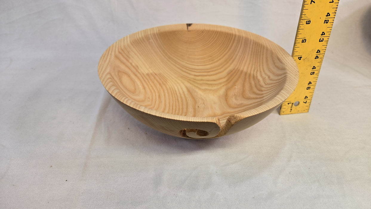 Large Yarn Bowl in Ash - 10-3/4" Hand Turned