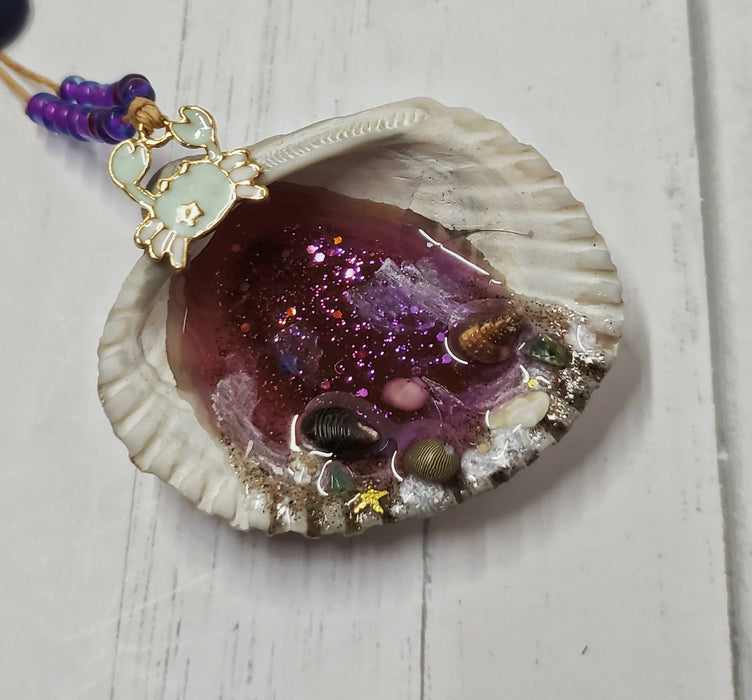 Natural Seashell Resin Ocean Ornament - Your choice!