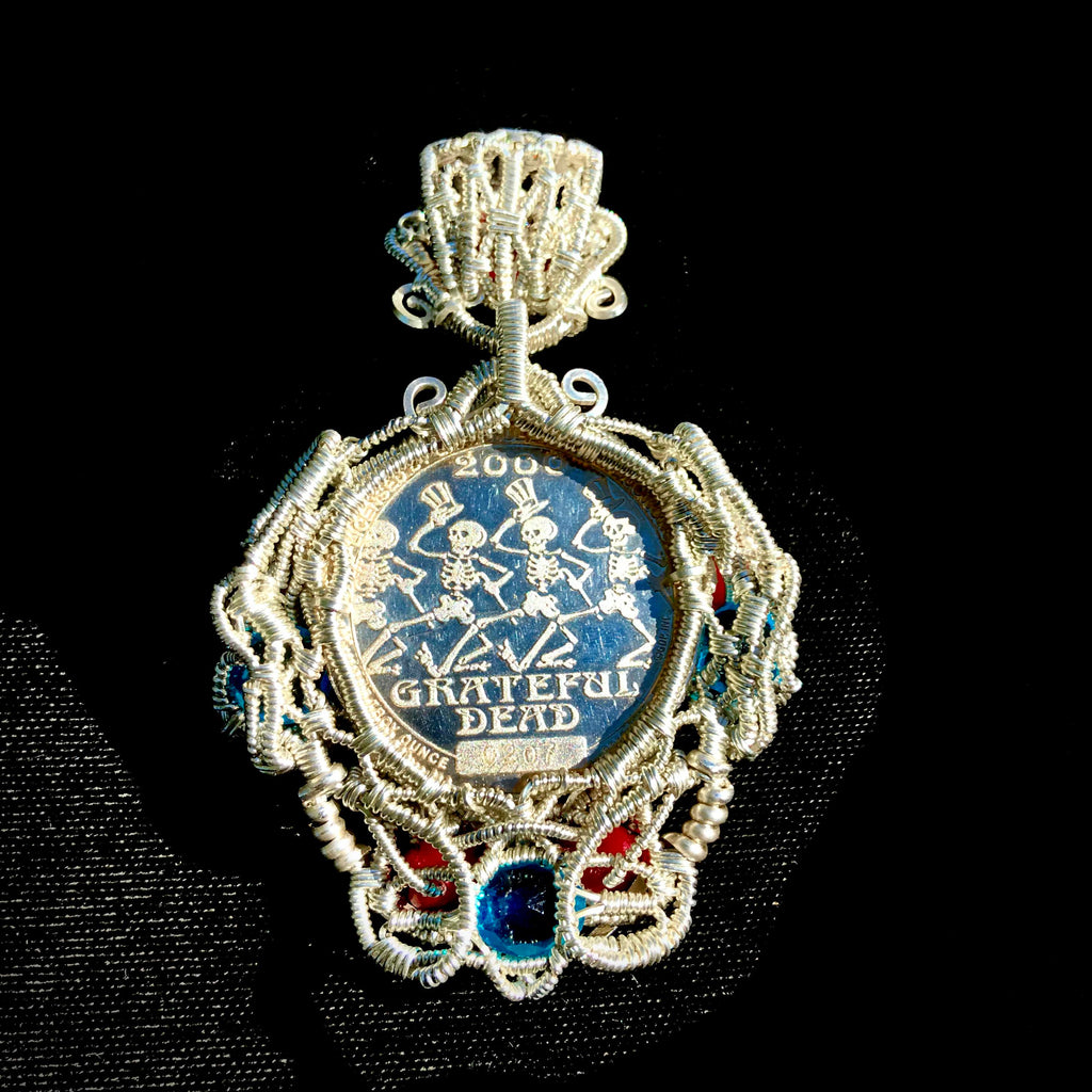 Vintage Grateful Dead coin wire wrap