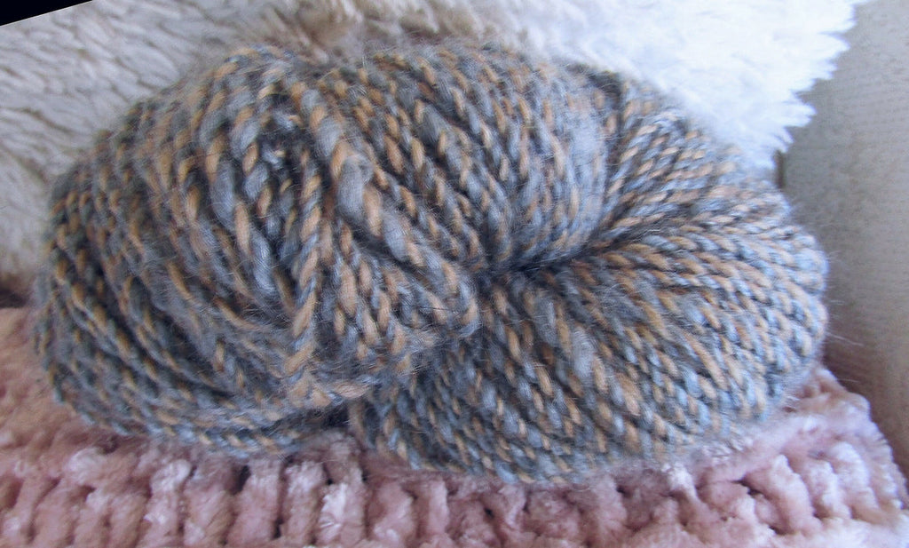 Handspun 2 ply wool mohair blend