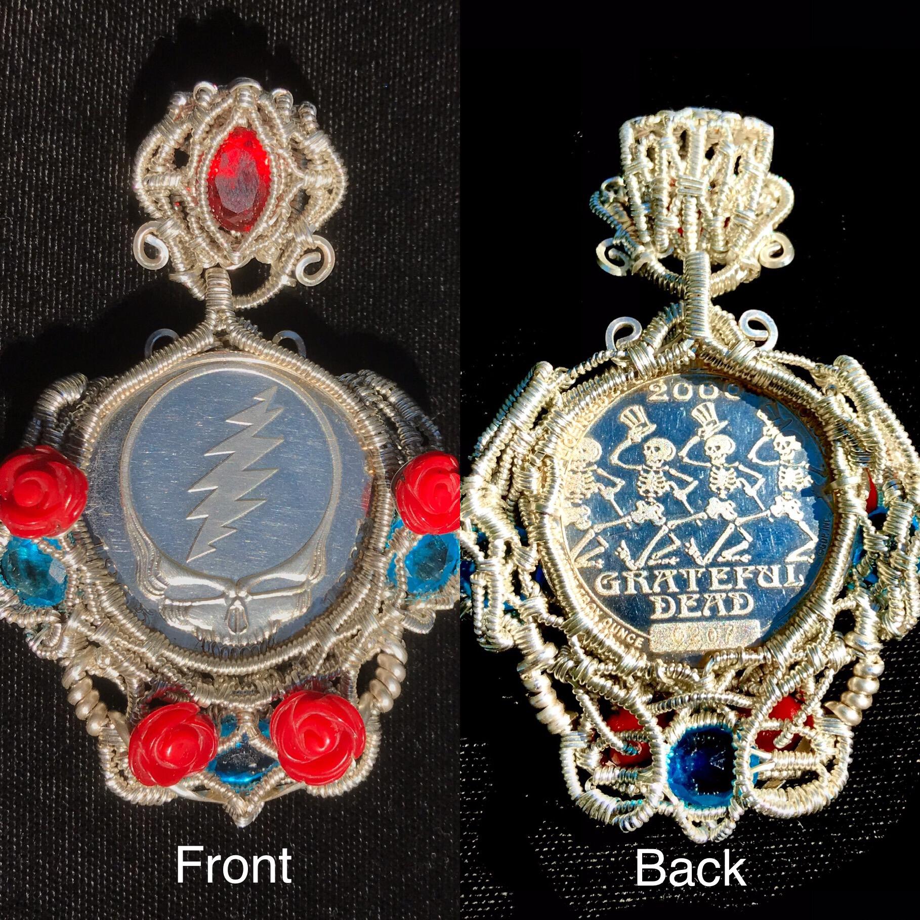 Vintage Grateful Dead coin wire wrap