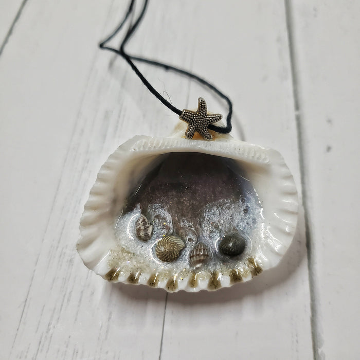 Natural Seashell Resin Ocean Ornament - Your choice!