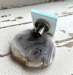 Sea Glass Tile Drawer Pull Cabinet Knob Artsian Crafted