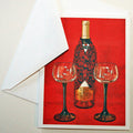 Set of 4 Wine Themed Blank Note Cards