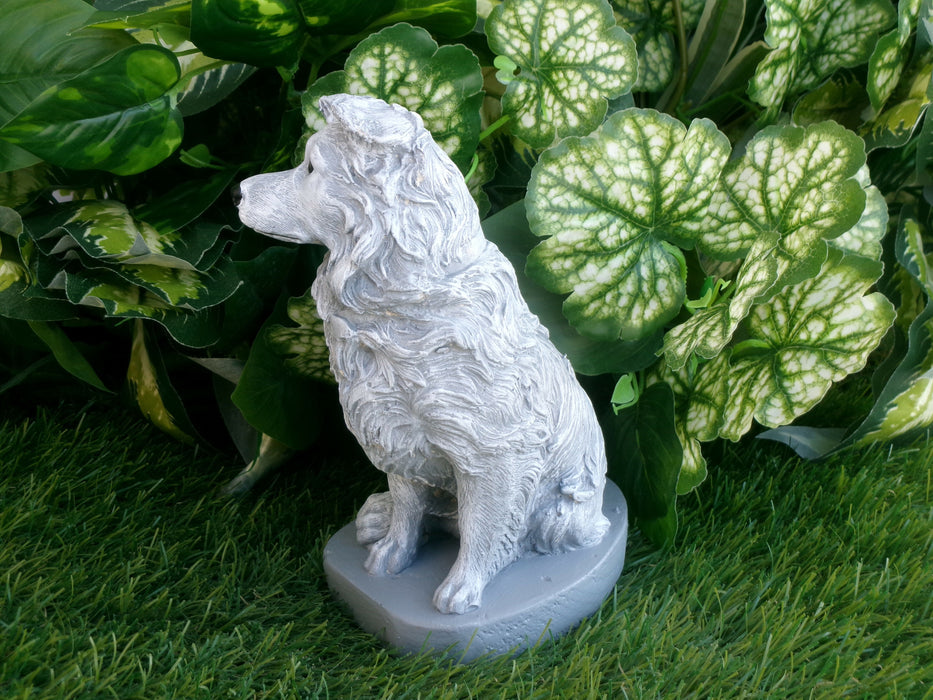 Border Collie Statue 4x5x75" High Solid Concrete