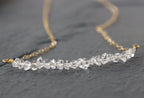 Herkimer Diamond Bar Necklace