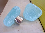 Eco Recycled Beach Sea Glass Stone Lamp Finial Hardware