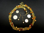 Gold Wire Crocheted Necklace with Matching Earrings