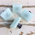 Frosted White Fused Glass Beach Cabinet Knob Drawer Pull $20