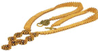 Gold Flower Drop Beadweaving Necklace