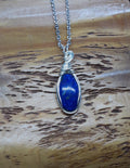 Wire Wrapped Lapis Pendant