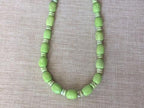 Chunky green beaded necklace