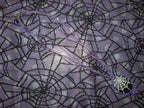 Lilac Dripping Black and White Spider Web Cameo Necklace