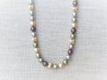 Crystal pearl beaded necklace