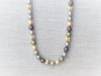 Crystal pearl beaded necklace