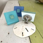 Handmade Sea Glass Cabinet Knob – Coastal Drawer Pull for Beach House Decor