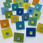 Sea Glass Tile Drawer Pull Cabinet Knob Artsian Crafted
