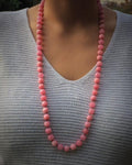 Pink beaded necklace