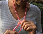 Pink beaded necklace