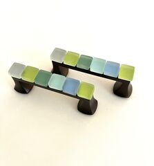 Beach Glass Drawer Pull 3 inch Sea Cabinet Handle $28