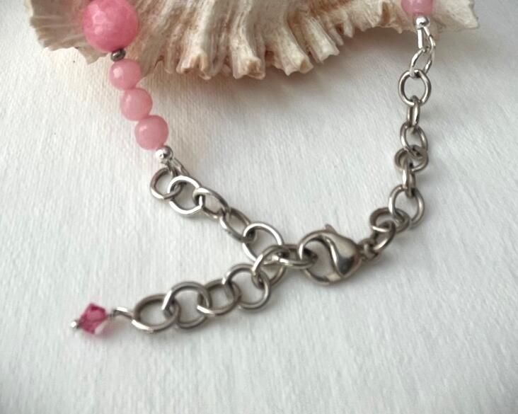 Pink beaded necklace