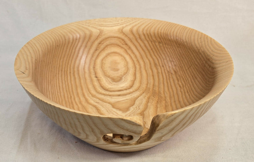 Large Yarn Bowl in Ash - 10-1/4" Hand Turned