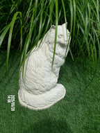 Concrete Persian Cat Statue 12" High