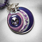 Purple Moon Porcelain Pendant