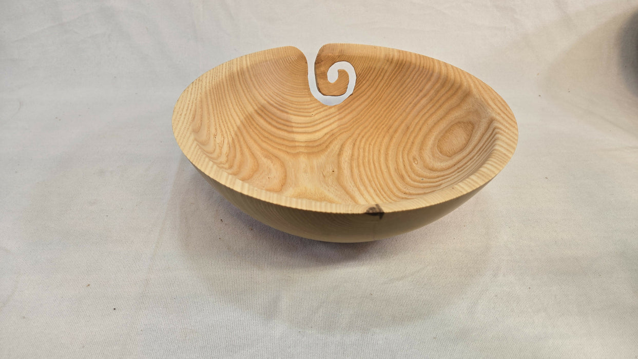 Large Yarn Bowl in Ash - 10-3/4" Hand Turned