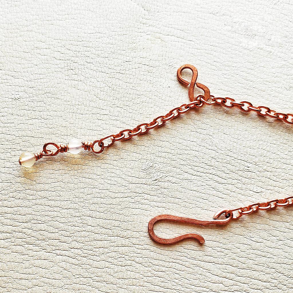 Montana Agate Beaded Copper Necklace