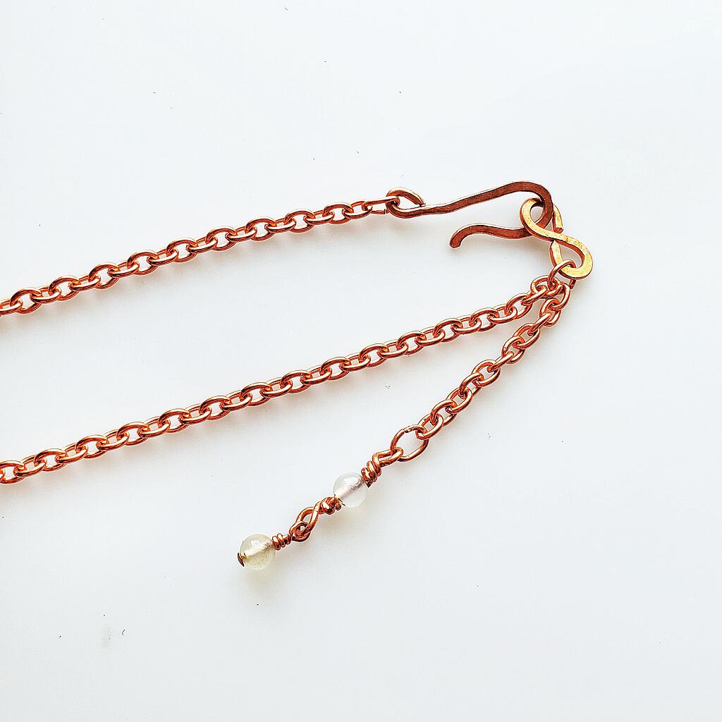 Montana Agate Beaded Copper Necklace