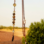 Montana Agate Beaded Copper Necklace
