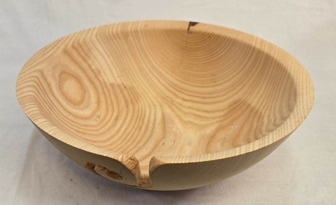 Large Yarn Bowl in Ash - 10-3/4" Hand Turned
