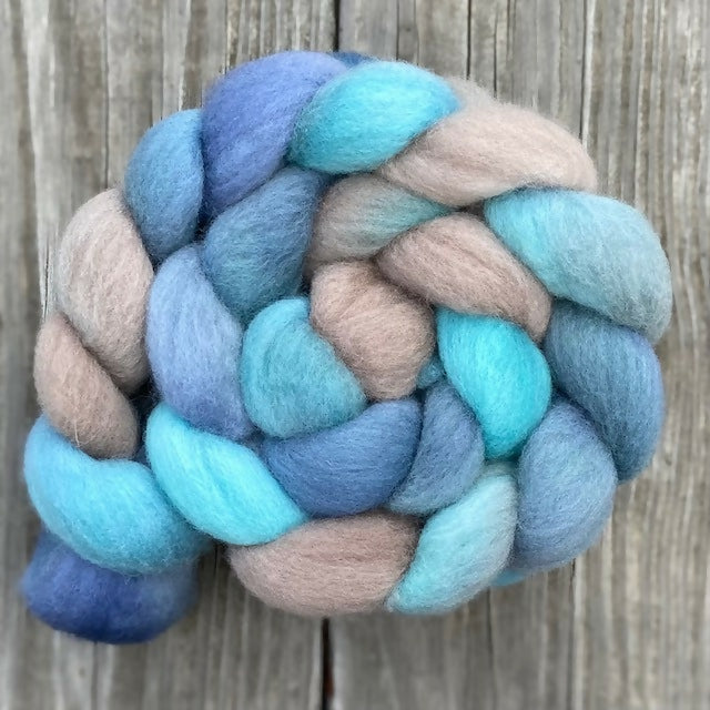 "Seaglass" hand dyed Cormo wool