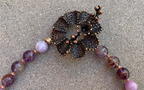 Necklace Set | 1930s Bakelite amber rounds, amethyst, Kunzite, artisan findings