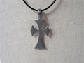 Pewter Cross on Leather Cord