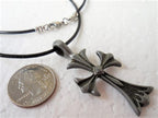 Pewter Cross on Leather Cord
