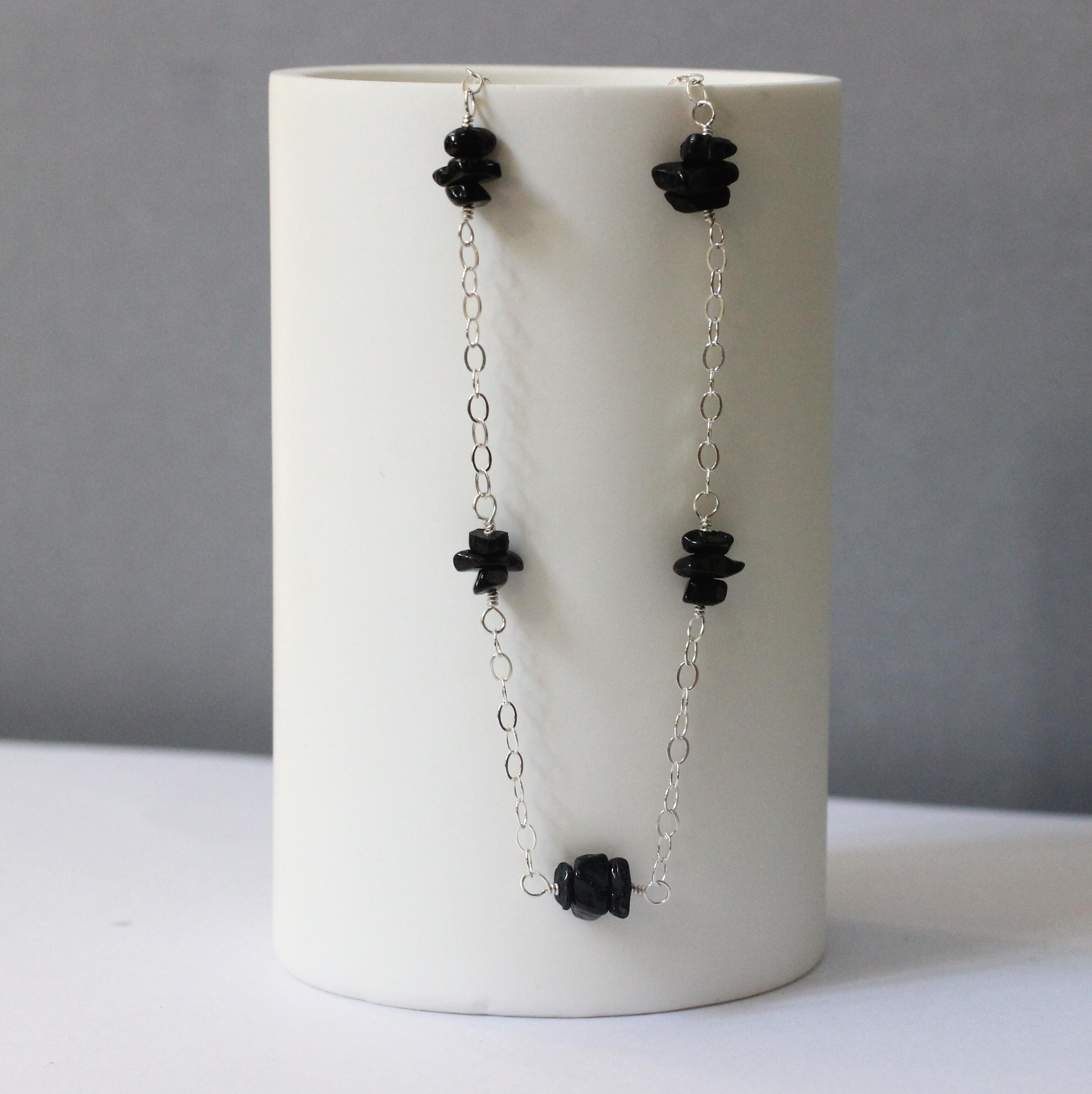 Raw Black Tourmaline Necklace
